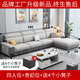 纖拓沙發(fā)布藝沙發(fā)貴妃組合中小戶型布藝實(shí)木框架現(xiàn)代時尚簡約客廳家具 四人位+貴妃2.8(乳膠版) (高密度海綿包/納米科技布)