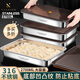 KACHeeG德國餃子冰箱收納盒316L不銹鋼餃子盒專(zhuān)用保鮮盒水餛飩冷凍儲物盒 2700ml大容量316鋼（單個(gè)裝） 限時(shí)特惠-多件多折