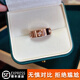 中倚18k玫瑰金戒指男女a(chǎn)u750黃金彩金婚戒情侶莫桑石對(duì)戒情人節(jié)禮物 六鉆-寬版-玫瑰金