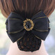 職業(yè)發(fā)網(wǎng)頭花酒店電信銀行服務(wù)員工作盤(pán)發(fā)網(wǎng)兜蝴蝶結韓版發(fā)夾發(fā)飾 黑色