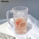 Jidaocook耐高溫冰川紋玻璃杯ins風(fēng) 高顏值杯子夏季家用喝水杯女磨砂感