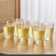 青蘋(píng)果日式錘紋玻璃杯子水杯套裝家用客廳待客茶杯家庭喝水果汁杯 錘紋矮款330ML/6只裝