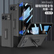 浪倜適用小米MixFold2磁吸鉸鏈全包殼膜一體支架折疊手機殼鏡頭全包磨砂防摔防指紋男女商務手機保護套 【炫酷黑】殼膜丨磁吸鉸鏈側邊支架