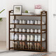 絲竹閣 家用門(mén)口鞋架實(shí)木落地置物架簡(jiǎn)易收納鞋柜多層玄關(guān)放鞋客廳儲物 5層-長(cháng)80cm全板