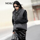 MO&Co.【新中式】羽絨服90鴨絨盤扣馬甲外套MBD4EINT15 深花灰色 M 165