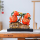 翊珗（YIXIAN）陶瓷石榴擺件多子多?？蛷d玄關(guān)酒柜裝飾工藝品創(chuàng)意結(jié)婚禮物送新人 子孫滿堂紙箱裝【含精美底座】