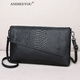 ANDSEEYOU品牌 包包女包 新款真皮斜挎包女時(shí)尚設計翻蓋信封包生日禮物 黑色