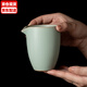 豐陶張生 天青色汝窯公道杯 茶具分茶器陶瓷 汝瓷分茶杯 茶道配件可開片可養(yǎng)線勻杯茶海分茶器 菩提汝窯公道杯