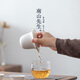 南山先生 茶具陶瓷日式蓋碗防燙快客杯創(chuàng  )意便攜茶具小白蓋碗旅行茶具 小白蓋碗旅行茶具_太白色