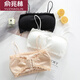 俞兆林抹胸式內衣女無(wú)鋼圈白色薄款聚攏小裹胸學(xué)生防走光文胸性感胸罩 GX 黑色1件 均碼 （80-130斤）