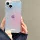 權速小眾暈染彩色適用蘋(píng)果手機iPhone15新款透明手機殼蘋(píng)果14硅膠防摔軟殼13日韓全包手機女款保護套 【藍暈粉】 iPhone15