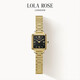 LOLA ROSE羅拉玫瑰Cube系列黑金小方表黑瑪瑙女士手表女節日禮物生日禮物女 黑瑪瑙表盤(pán)