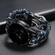 優(yōu)倫詩(shī)適用華為手表watch4/4pro表帶GT2pro保時(shí)捷傘繩GT6/GT5/pro/GT4編織watch5/3腕帶榮耀GS4手表帶男 黑藍-銀扣【傘繩編織-可調節】 【46/48表盤(pán)】22MM接