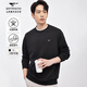 七匹狼長(cháng)袖T恤男士衛衣春季圓領(lǐng)純色打底衫男士簡(jiǎn)約時(shí)尚彈力長(cháng)T商務(wù)男裝 001(黑色)-抗起球 L (170)