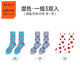 Polo襪子女高筒長(cháng)筒心形棉襪秋季潮ins甜美可愛(ài)長(cháng)襪中筒冬季冬天女襪子長(cháng)筒高幫街頭個(gè)性女襪1655 【3雙裝：湖藍1淺灰1白色1】 均碼建議36-39腳