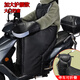 Pear Blossom電動(dòng)車(chē)擋風(fēng)被冬季分體護腰保暖加厚加大防水PU皮電瓶護腿擋風(fēng)通用 黑色護腰款擋風(fēng)被+大把套