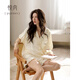 悅內睡衣女夏季夏款莫代爾短袖短褲家居服夏天公主風(fēng)甜美可愛(ài)兩件套裝 83145奶油白 2XL (175) 【體重140-160斤】