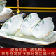 九辰 景德鎮(zhèn)高檔餐具套裝中式骨瓷碗碟套裝家用盤(pán)子碗筷套裝喬遷結(jié)婚送禮 70頭豪華真金配鴻運(yùn)煲