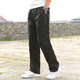 束號特大碼休閑褲男薄款直筒加肥加大運動(dòng)長(cháng)褲特大碼戶(hù)外休閑男寬松工裝褲男褲多口袋褲子 黑色2011款 2XL適合160-180斤