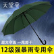 天堂傘長(cháng)柄傘直桿傘雙人加大加固半自動(dòng)晴雨兩用可定制logo廣告商務(wù)傘 軍綠色-十骨加大加固