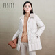 菲妮迪（FINITY）品牌90鵝絨羽絨服冬季簡(jiǎn)約風(fēng)收腰保暖連帽短款外套 灰色 L