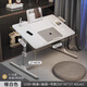 下一章可升降床上小桌子學(xué)習桌辦公折疊桌電腦桌學(xué)生宿舍書(shū)桌臥室寫(xiě)字桌 白色旗艦款 卡槽 擋條 抽屜 書(shū)架 usb
