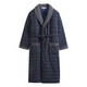 美標商場(chǎng)同款秋冬男士三層加厚睡衣純棉睡袍浴袍全棉質(zhì)休閑格子家居服 灰藍（三層加厚夾棉） 3XL (185/104A)