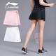 李寧（LI-NING） 羽毛球裙運動(dòng)短裙女式 防走光打底褲大碼網(wǎng)球裙子瑜伽健身跑步 黑色 XL