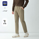 HLA海瀾之家休閑褲男輕商務(wù)時(shí)尚系列微彈褲子男冬季 卡其3L XL 180/88A 推薦149~162斤
