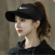 耐克（NIKE）男帽女帽 2025中性情侶款無頂透氣運(yùn)動(dòng)帽旅行遮陽帽空頂網(wǎng)球帽子 黑色/Dri-FIT快干 M/L