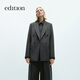 edition西裝外套女羊毛精紡收腰女紳士西服氣質(zhì)通勤 淺水墨色 L 170