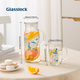Glasslock韓國印花玻璃冷水杯冷飲杯大容量情侶果汁杯 卡通圖案1200ml*1+300ml*1