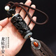 齊選黑檀木龍汽車(chē)掛件男士車(chē)內(nèi)吊飾車(chē)載掛件后視鏡裝飾品高檔保平安符 手工黑檀木-蓮花平安扣咖流蘇