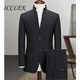 ICCLEK西服定制量身定制男士手工西裝藝考新郎結婚職業(yè)西裝套裝定做上門(mén) 黑色 量身定制 均碼量身定制
