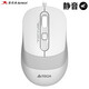 雙飛燕（A4TECH）飛時(shí)代FM10S商務(wù)辦公鼠標筆記本臺式便攜多彩時(shí)尚對稱(chēng)人體工學(xué) 象牙白[靜音版]