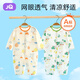 婧麒嬰兒連體衣夏裝新生男女寶寶夏季衣服純棉薄款空調服爬服夏天 熱氣球 80cm