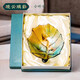 普瑞凱特（Perstlye） 琉璃水晶玻璃水果盤(pán)果斗干果盤(pán)小吃盤(pán)葉子款擺件 琉云璃彩-(小)