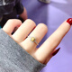 佳簡(jiǎn)珠寶 18K金求結(jié)訂婚鉆石戒指 女 天然彩鉆 GIA裸鉆定制 黃鉆鉆戒 18K金 精美黃鉆帶配鉆 共55分