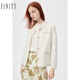 菲妮迪針織衫2025春季新款法式溫柔氣質(zhì)小香風(fēng)針織開(kāi)衫女軟糯毛衣 米白色 M