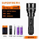 神火SupFire神火C8強(qiáng)光手電筒10W戶外家用防水T6遠(yuǎn)射王充電式LED超亮 10W C8-T6白光 2電1充 不含充電頭