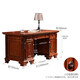 圣蒂伯爵美式純實(shí)木書(shū)桌辦公桌子紅橡木歐式寫(xiě)字桌書(shū)房老板大書(shū)桌高級輕奢 1.5 米書(shū)桌/開(kāi)孔