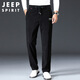 JEEP SPIRIT吉普休閑褲男春夏季韓版燈芯絨褲子男士商務(wù)男褲 黑色 33