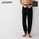 JOCKEY家居褲男士華夫格睡褲長褲舒適黑色衛(wèi)褲休閑可外穿春夏新品 黑色 M