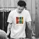 幕后英雄余文樂(lè )新款夏季港風(fēng)潮牌短袖t恤男寬松大碼純棉體恤上衣服 白色 L(165-175CM.60-70KG)