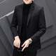 羅蒙（ROMON）潮流韓版西裝外套男士秋冬季新款修身職業(yè)結婚正裝小西服套裝 717黑色【雙扣】 常規 2XL