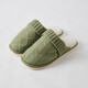 NITORI宜得利家居 秋冬季室內居家保暖編織毛線(xiàn)拖鞋 S 綠色 43-44