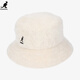 KANGOL Furgora Bucket毛絨兔毛平頂漁夫帽盆帽保暖 K3477 白色 M M(56-57cm)
