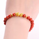 豆蔻時(shí)光6mm南紅瑪瑙黃金足金貔貅手串 吉祥財福禮品禮物手鏈男女士款