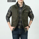 Jeep吉普馬甲男中青年立領(lǐng)多口袋背心夏秋導演攝影馬夾坎肩褂子無(wú)袖 軍綠色 2XL