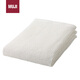 MUJI棉蜂窩紋浴巾薄型 純棉柔軟加大速干吸水浴巾 70×140cm 本白色